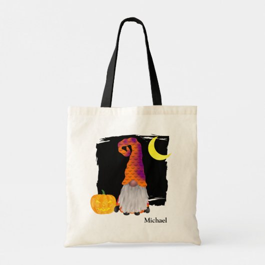 Tote Bag Trace ou traitement de l'Assistant Gnome d'Hallowe (Dos)