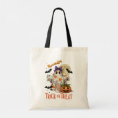 Tote Bag Tracé ou traitement Patchwork Ghost Halloween pers (Dos)