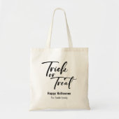 Tote Bag Tracé ou traitement Script moderne Custom Hallowee (Devant)