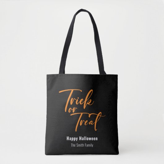 Tote Bag Tracé ou traitement Script moderne Custom Hallowee (Devant)