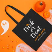 Tote Bag Trace ou traitement Script moderne Halloween perso