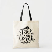 Tote Bag Tracer ou enseigner moderne Halloween Enseignant C (Devant)