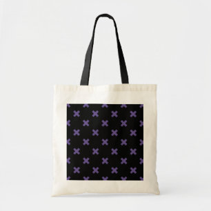 Tote Bag Traces croisées ultra violettes sur noir