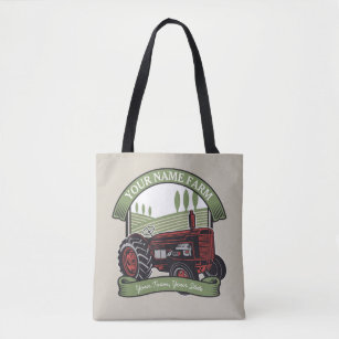 Tote Bag Tracteur agricole Vintage personnalisé Pays Agricu