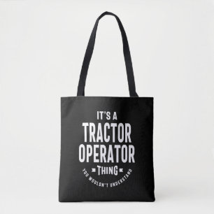 Tote Bag Tracteur Opérateur Titre du poste Cadeau