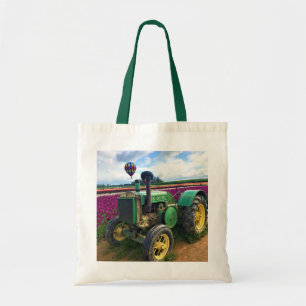 Tote Bag Tracteur vert en Tulip Field, Oregon