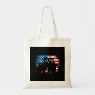 Tote Bag Tractor USA Drapeau design pour Patriotic Farmer