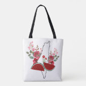 Tote Bag Traditional Palestine elements in palestine map (Dos)