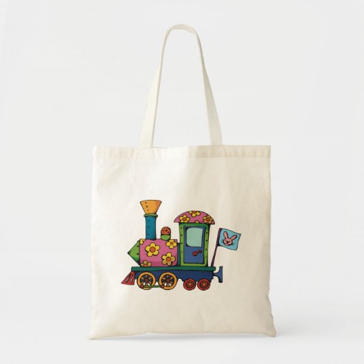 Tote Bag Train à fleurs de jouets (Devant)