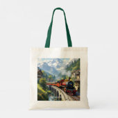 Tote Bag Train antique Imaginaire Crimson (Dos)