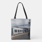 Tote Bag Train bleu et blanc (Dos)