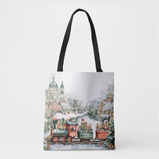 Tote Bag Train de Noël (Devant)