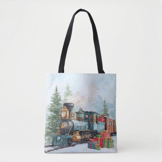Tote Bag Train de Noël (Devant)