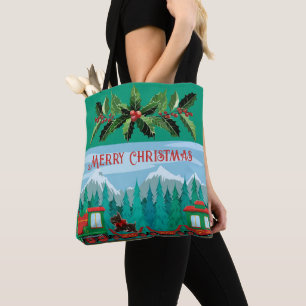 Tote Bag Train de Noël Tiel Merry