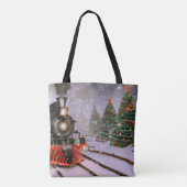 Tote Bag Train forestier de Noël (Dos)