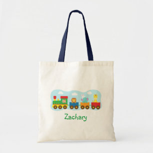 Tote Bag Train mignon coloré d'animaux pour des enfants
