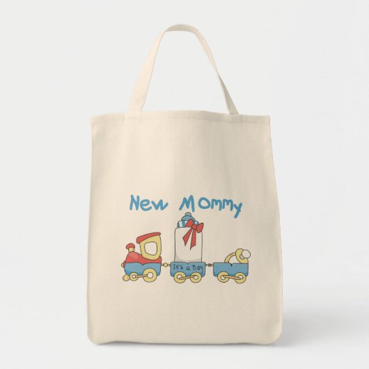 Tote Bag Train New Mommy of Boy tshirts et cadeaux (Devant)
