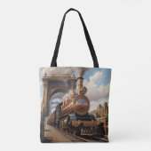 Tote Bag Train Steampunk au départ de Londres (Dos)