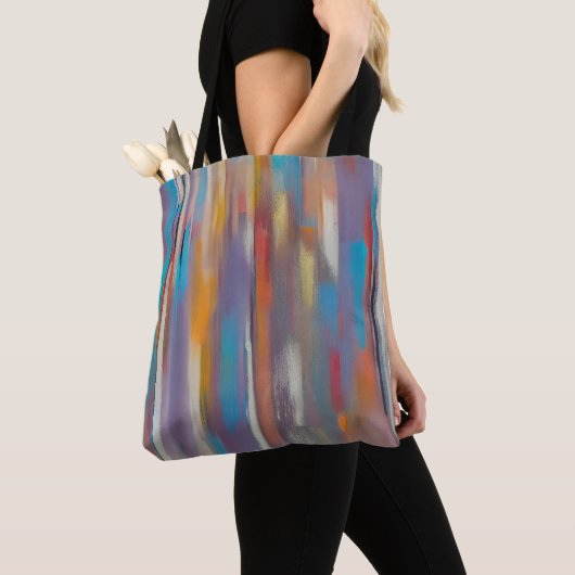 Tote Bag Traînées de peinture colorées (De près)