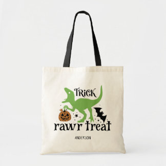 Tote Bag Traite personnalisé de la Rawr de Trick Traite Din