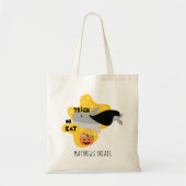 Tote Bag Traitement d'Halloween du requin (Devant)