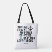 Tote Bag Traits d'un marin (Dos)
