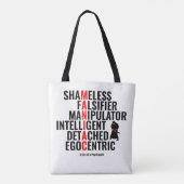 Tote Bag Traits d'un psychopathe (Dos)