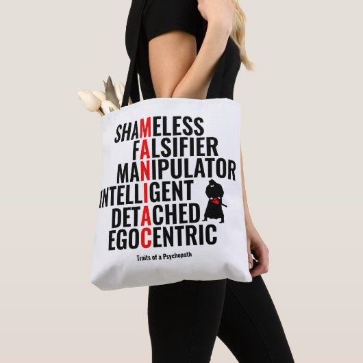 Tote Bag Traits d'un psychopathe (De près)