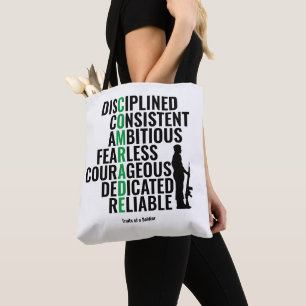Tote Bag Traits d'un soldat