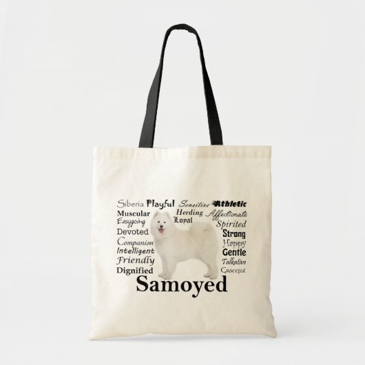 Tote Bag Traits Fourre-tout de Samoyed (Devant)