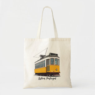 Tote Bag Tramway Lisbonne Portugal Jaune