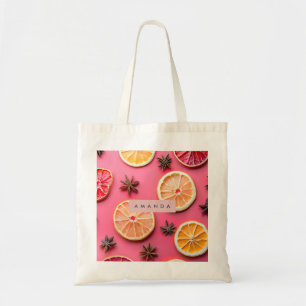 Tote Bag Tranche d'agrumes personnalisée et anis étoilé