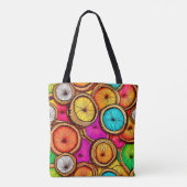 Tote Bag Tranche de noix de coco vibrante Design abstrait (Dos)