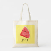 Tote Bag Tranche de pastèque juteuse à l'aquarelle (Dos)