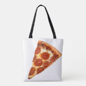 Tote Bag tranche de pizza pepperoni classique de SlipperyJo (Dos)