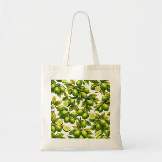 Tote Bag Tranches de citron botanique motif (Devant)