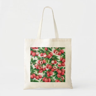 Tote Bag Tranches de Fruit de Lychee Motif Tropical