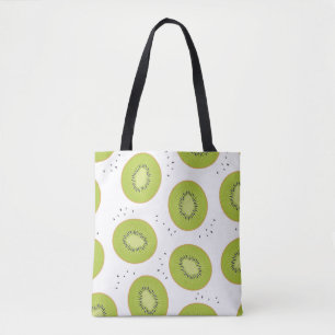 Tote Bag Tranches de fruits Kiwi, illustration transparente