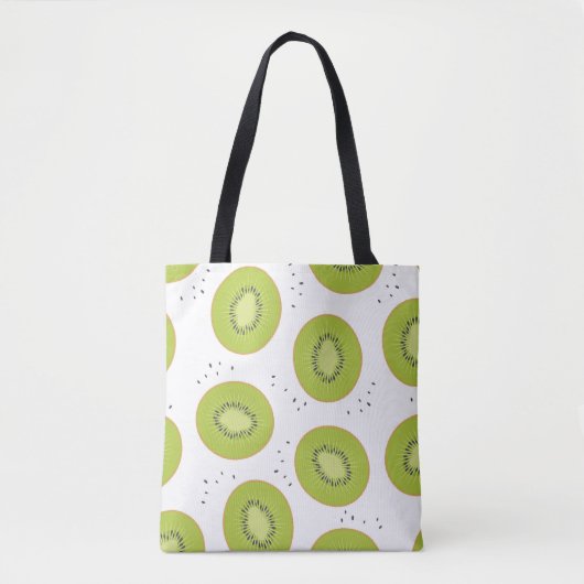 Tote Bag Tranches de fruits Kiwi, illustration transparente (Devant)