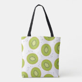 Tote Bag Tranches de fruits Kiwi, illustration transparente (Dos)