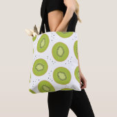 Tote Bag Tranches de fruits Kiwi, illustration transparente (De près)