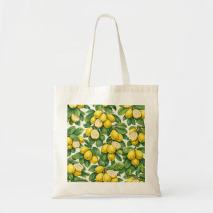 Tote Bag Tranches de goyave jaune motif tropical