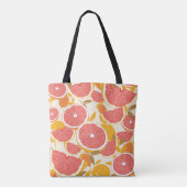 Tote Bag Tranches de pamplemousse avec Feuilles (Dos)