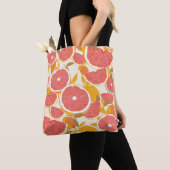 Tote Bag Tranches de pamplemousse avec Feuilles (De près)