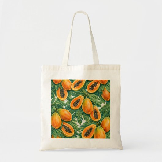 Tote Bag Tranches de Papaye Botanique Tropicale (Devant)