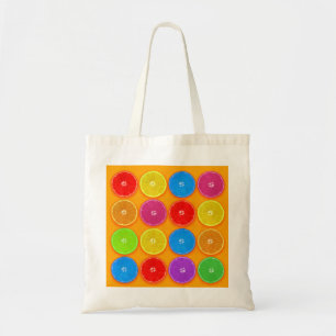 Tote Bag Tranches d'orange fraîches et colorées