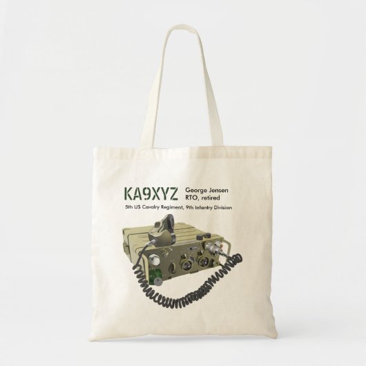 Tote Bag Transcepteur portable militaire AN/PRC-77 classiqu (Devant)