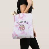 Tote Bag Transform your world Motivaional (De près)