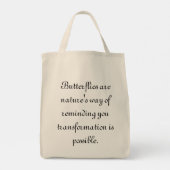 Tote Bag Transformation papillon Fourre-tout (Dos)
