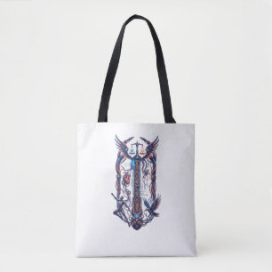 Tote Bag Transformer" Graphique Cybernétique Futuriste t-sh